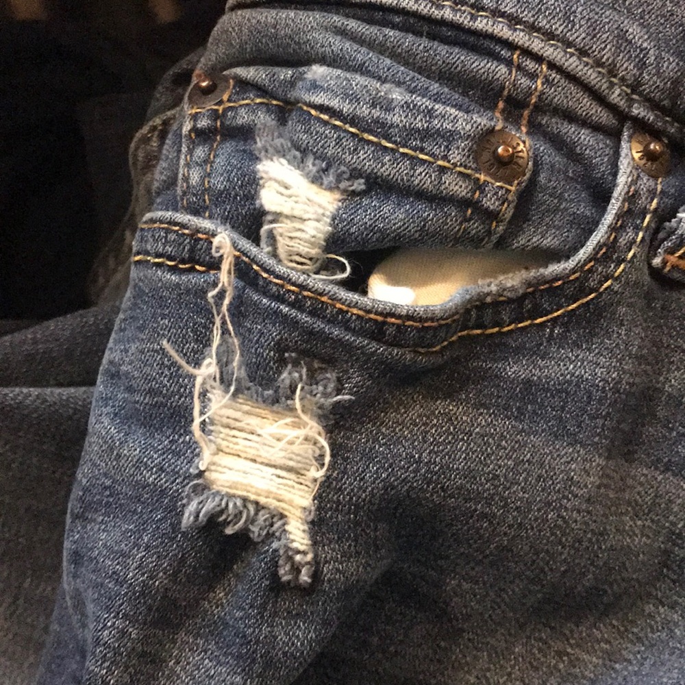 Hollister Distressed Classic Taper Jeans 30x30 - Picture 6 of 7